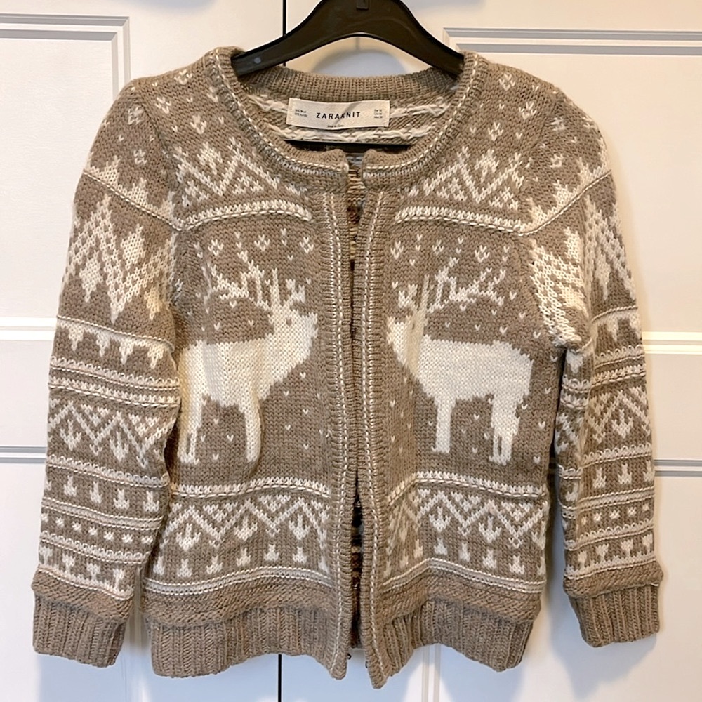 Zara Intarsia Reindeer Sweater